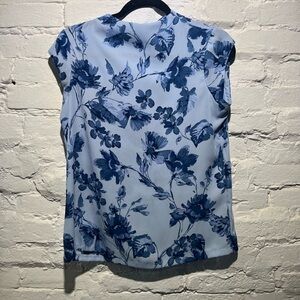Calvin Klein Blue Floral Blouse